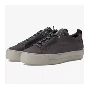 NWT $420 Paul Green Faye SNEAKER IRON NUBUCK Platform 10.5 (TD20)